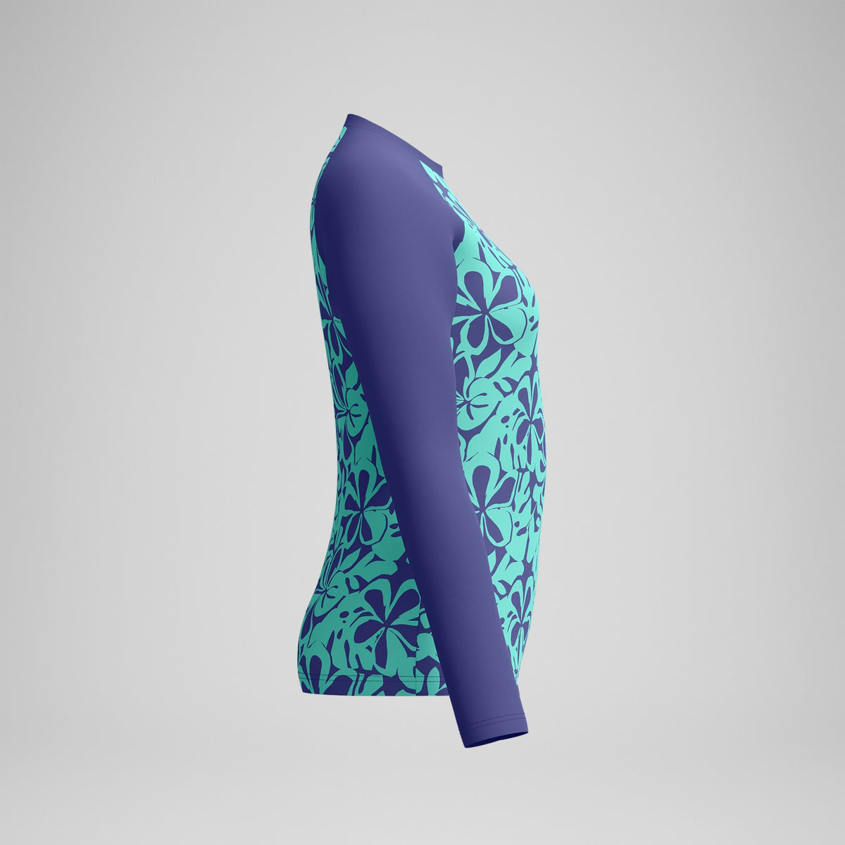 Speedo Printed Long Sleeve Rash Top Blue/Green