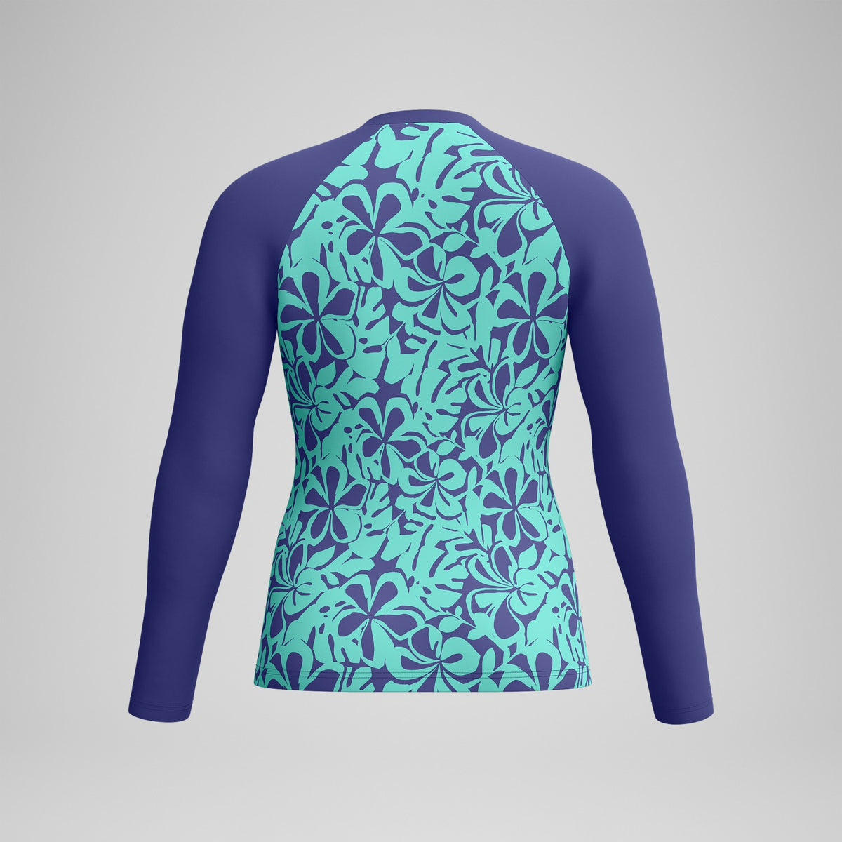 Speedo Printed Long Sleeve Rash Top Blue/Green