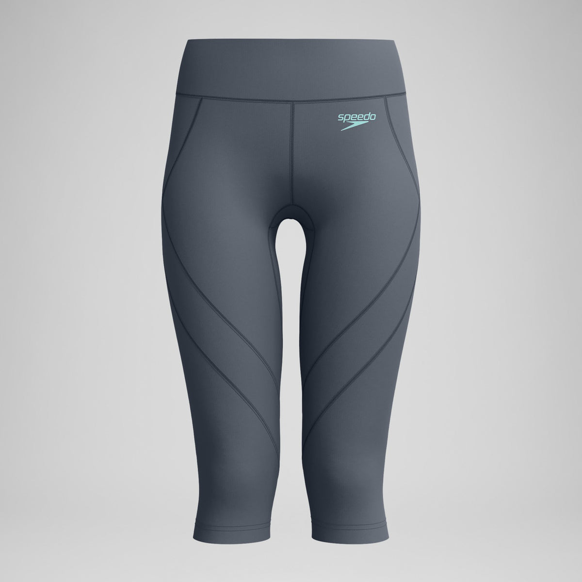 Speedo Solid Panel 3/4 Leggings Grey