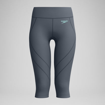 Speedo Solid Panel 3/4 Leggings Grey