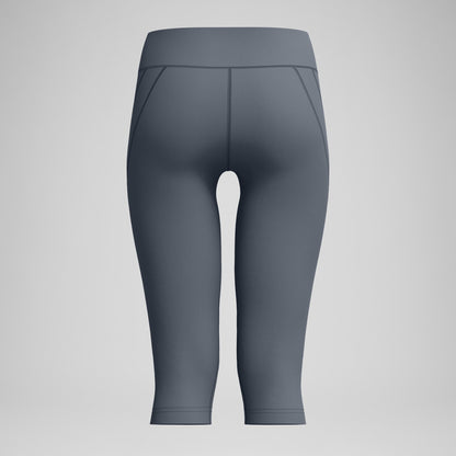 Speedo Solid Panel 3/4 Leggings Grey