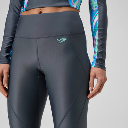 Speedo Solid Panel 3/4 Leggings Grey