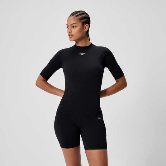 Speedo Endurance+ Short Sleeve Rashguard Black