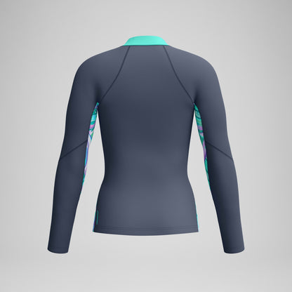 Speedo Long Sleeve Rashguard Grey/Turquoise