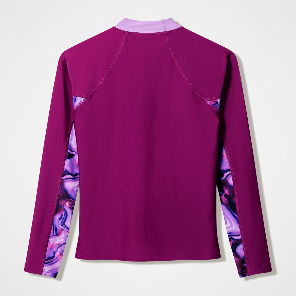 Speedo Modern Coverage Printed Long Sleeve Rashguard Dark Pink