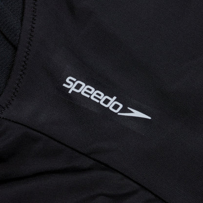 Speedo Solid Scoop Mesh One Piece Black