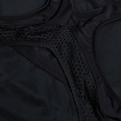 Speedo Solid Scoop Mesh One Piece Black