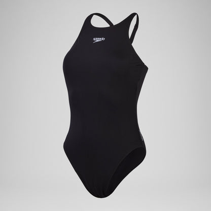 Speedo Endurance+ Longer Body V Neck Swimsuit Black
