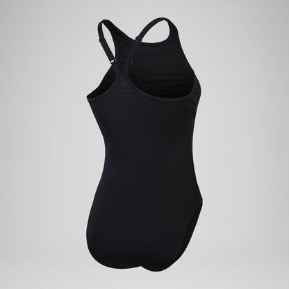 Speedo Endurance+ Longer Body V Neck Swimsuit Black