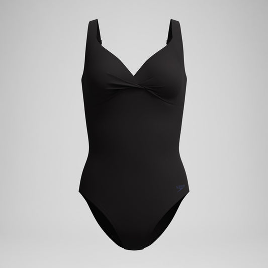 Speedo Shaping Cross Knot Swimsuit Black