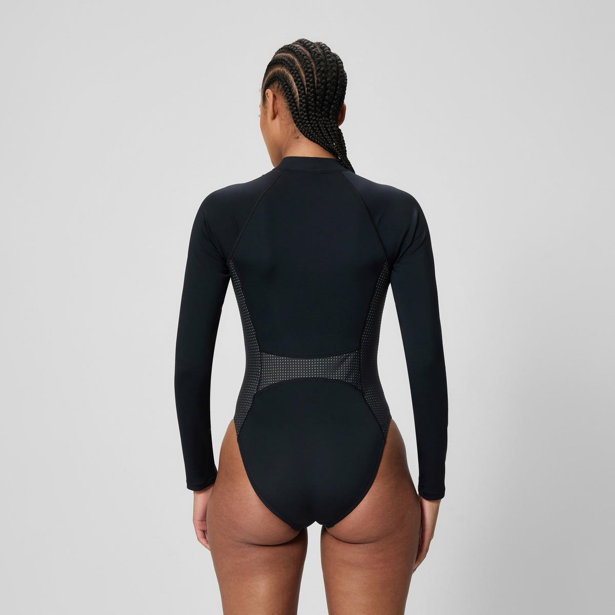 Speedo Scuba Flex Long Sleeve Zip Swimsuit Black/Green