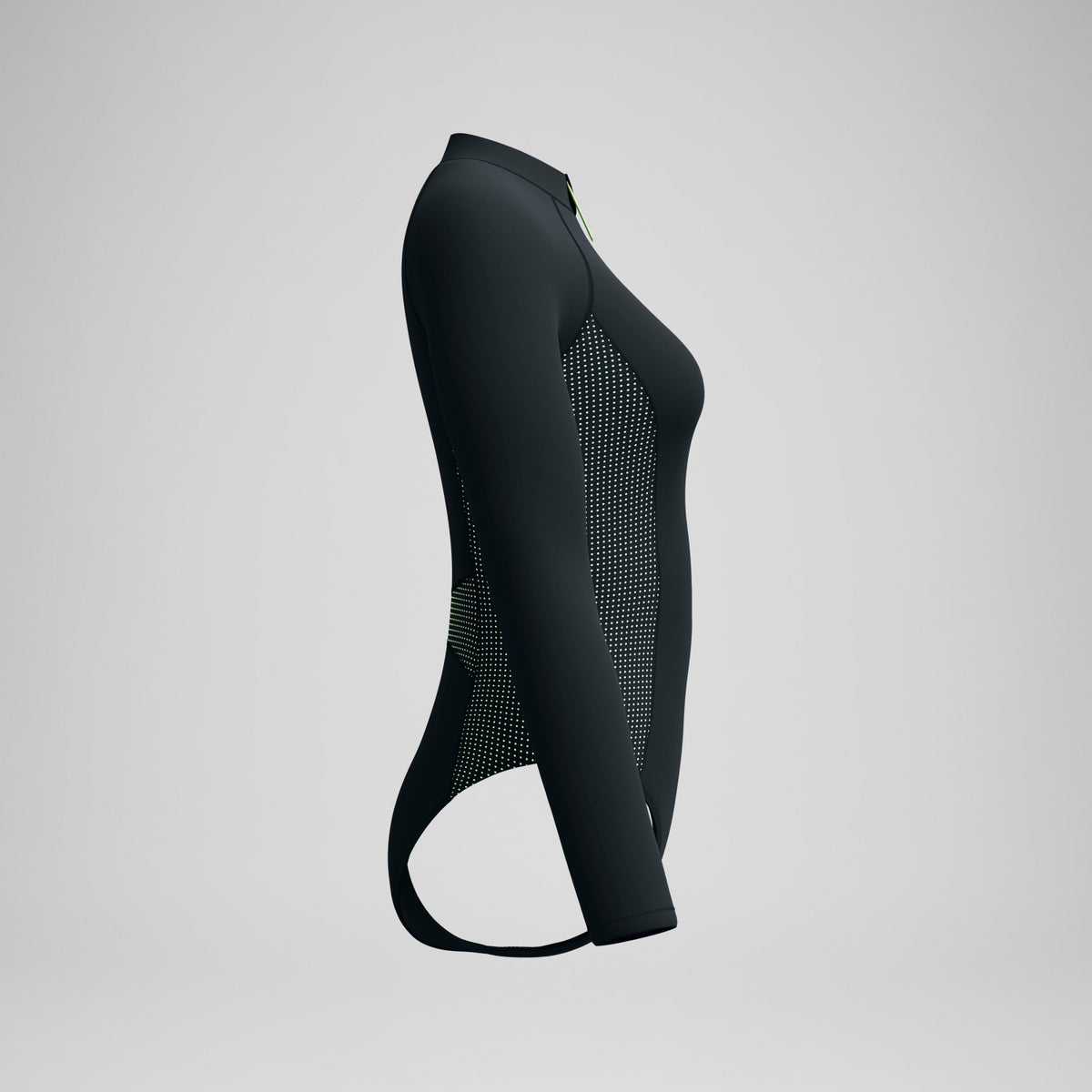 Speedo Scuba Flex Long Sleeve Zip Swimsuit Black/Green