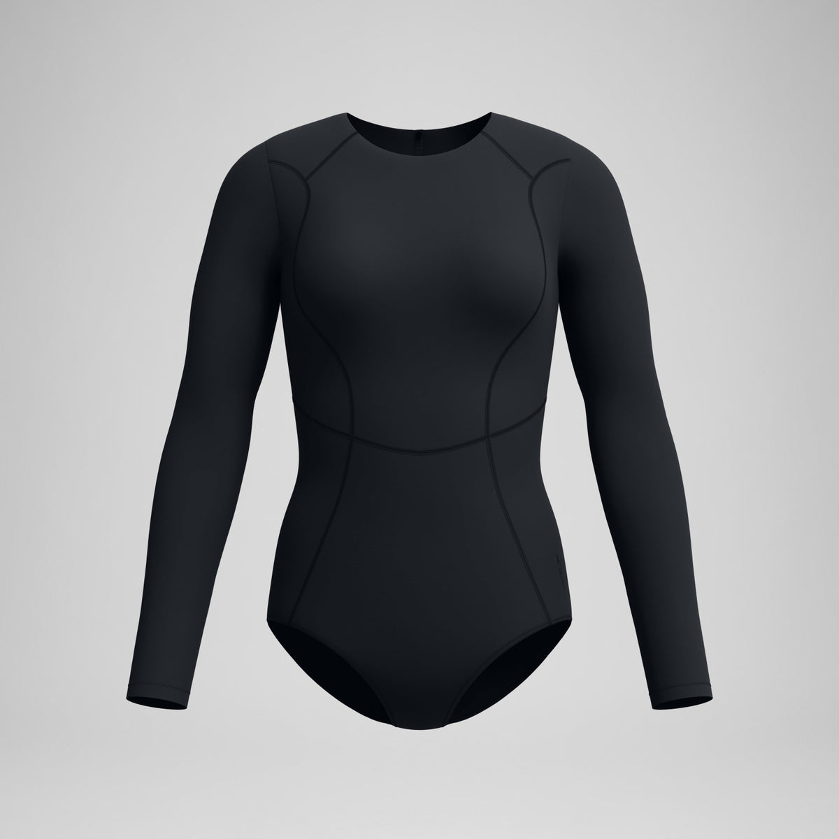 Speedo Ocean Flex Long Sleeve Zip Swimsuit Black