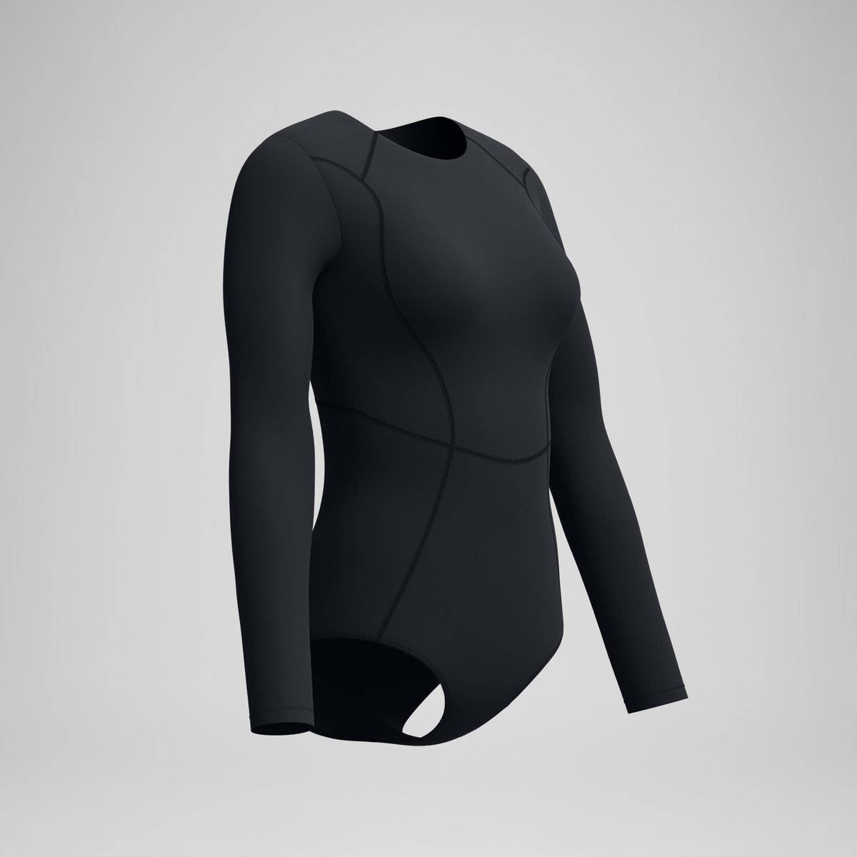 Speedo Ocean Flex Long Sleeve Zip Swimsuit Black