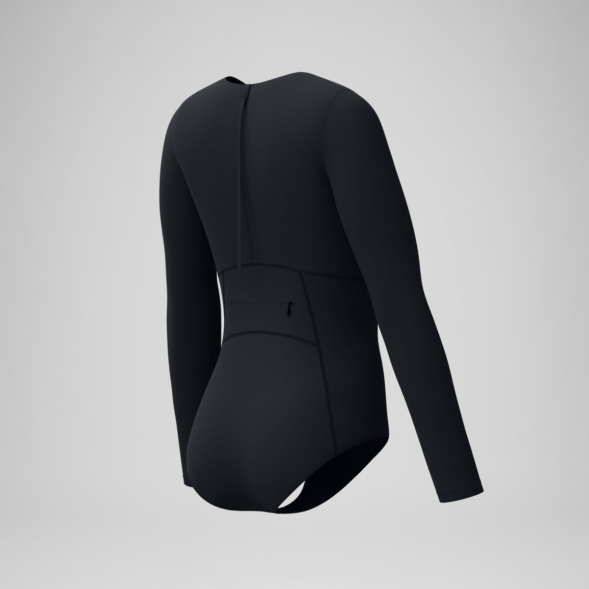 Speedo Ocean Flex Long Sleeve Zip Swimsuit Black