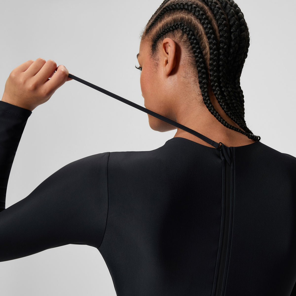 Speedo Ocean Flex Long Sleeve Zip Swimsuit Black