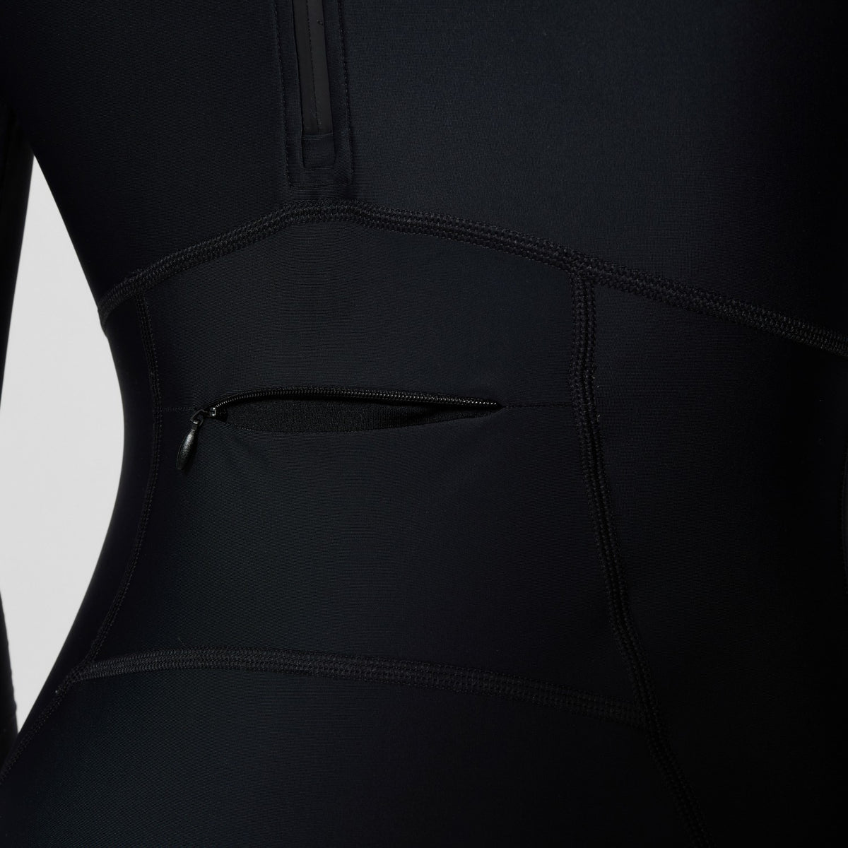 Speedo Ocean Flex Long Sleeve Zip Swimsuit Black