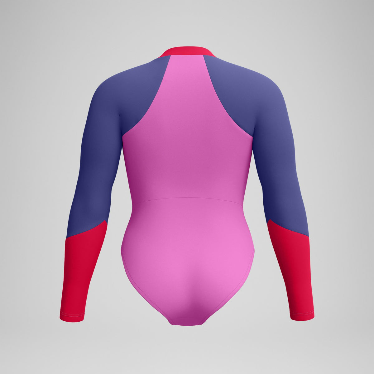 Speedo Colourblock Long Sleeve Swimsuit Pink/Purple