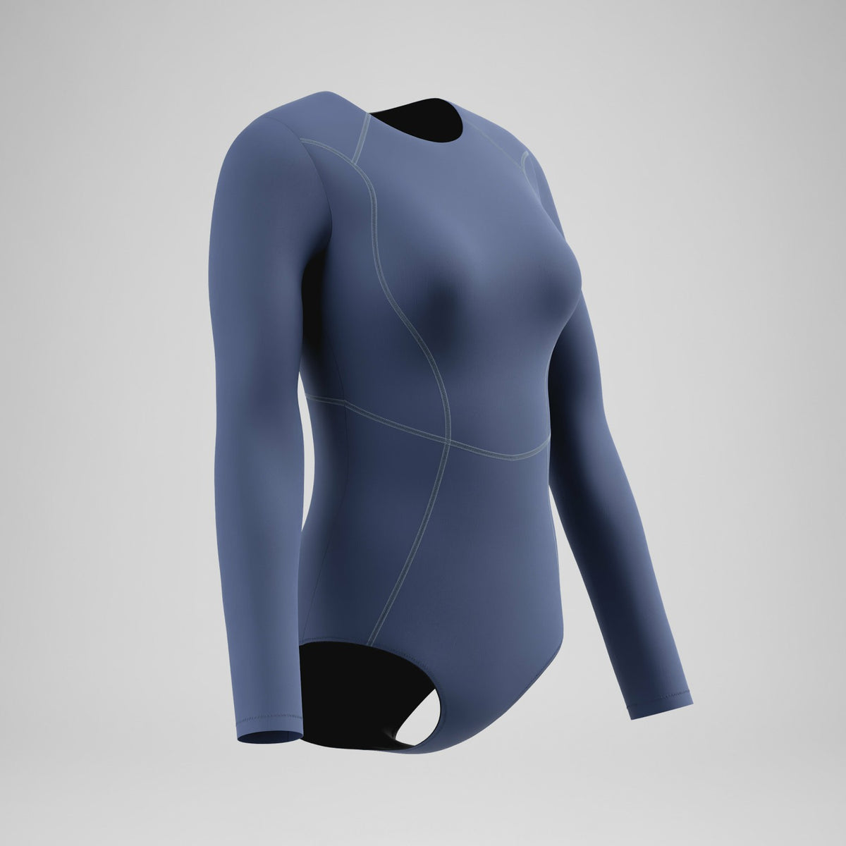 Speedo Ocean Flex Long Sleeve Zip Swimsuit Grey/Blue