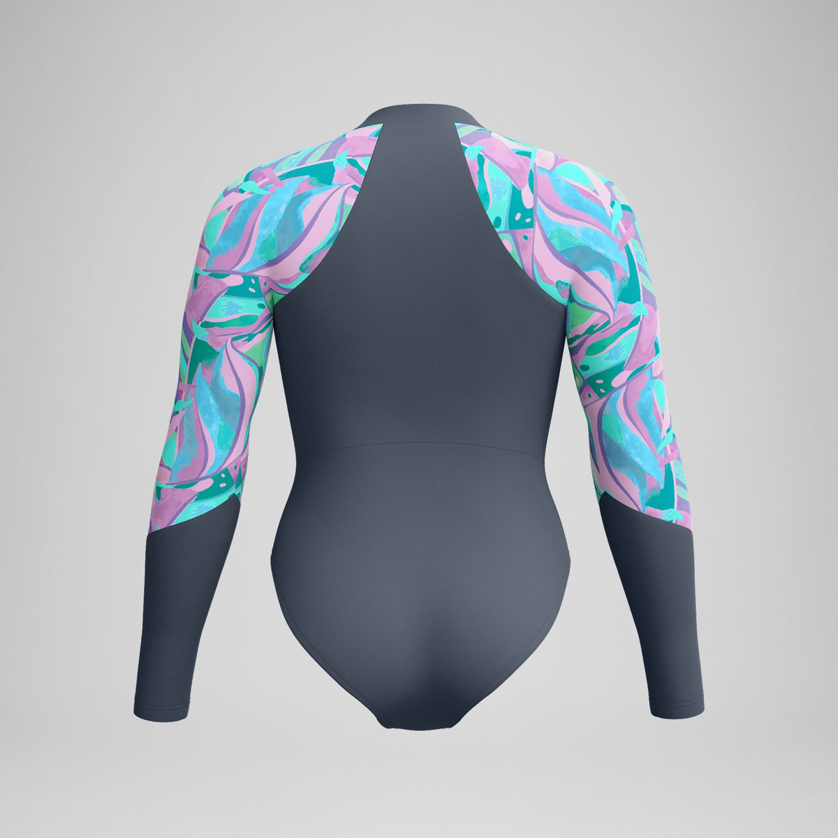 Speedo Long Sleeve Swimsuit Grey/Green