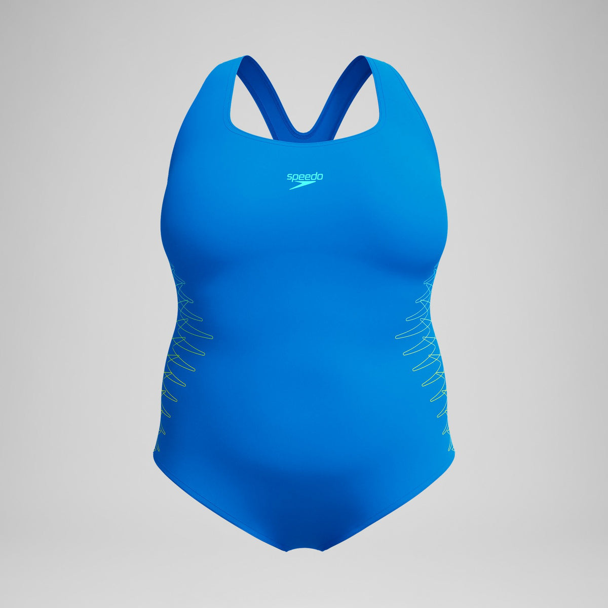Speedo Plus Size Placement Medalist Swimsuit Blue