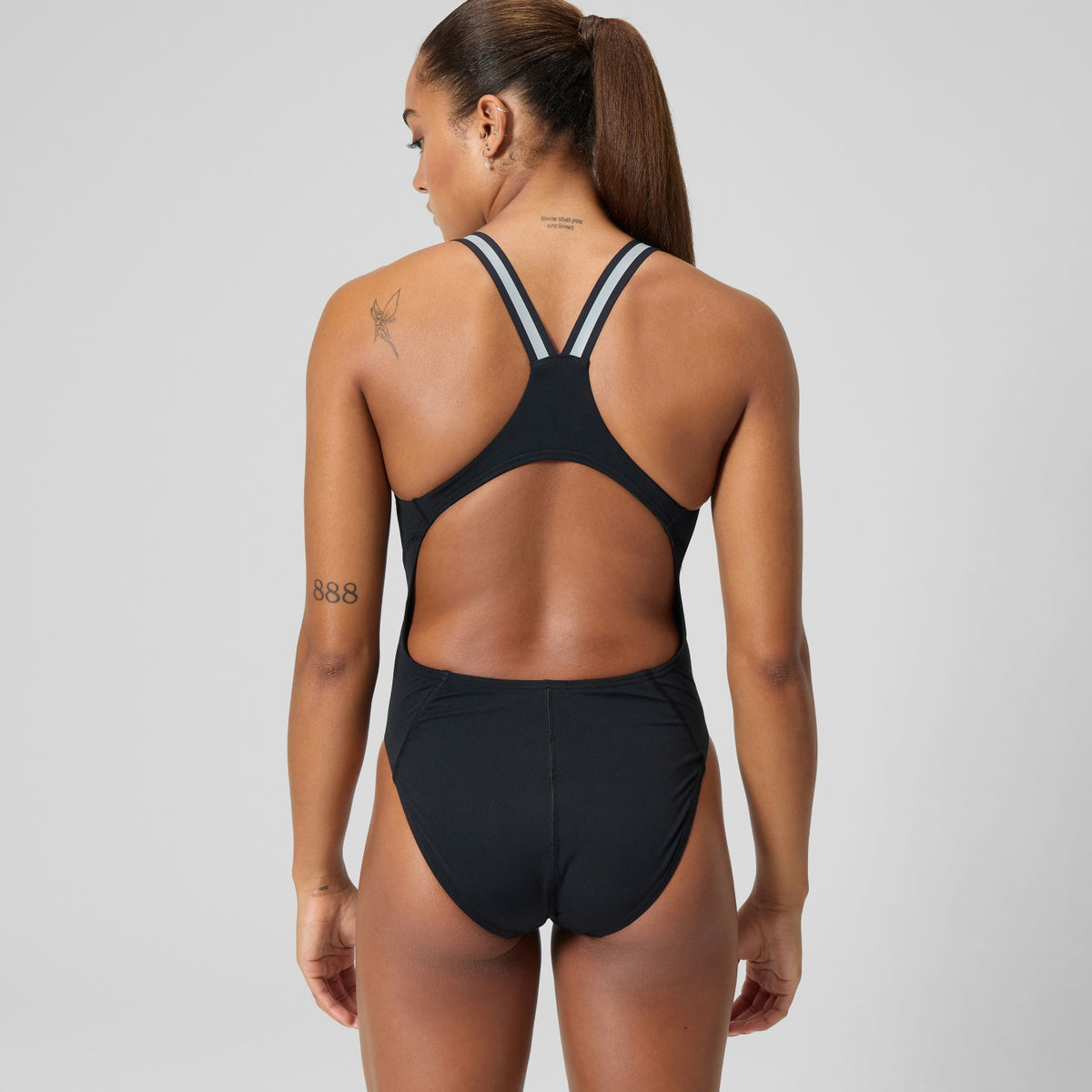 Speedo V Class Performance Back Swimsuit Black/Grey