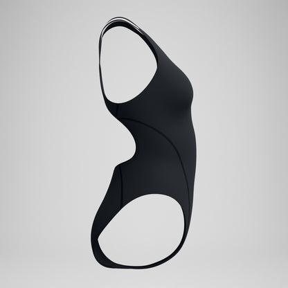 Speedo V Class Performance Back Swimsuit Black/Grey