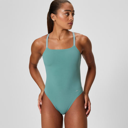 Speedo Vanquisher Active Back One Piece Storm Green