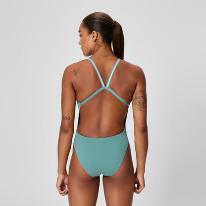 Speedo Vanquisher Active Back One Piece Storm Green