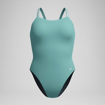 Speedo Vanquisher Active Back One Piece Storm Green