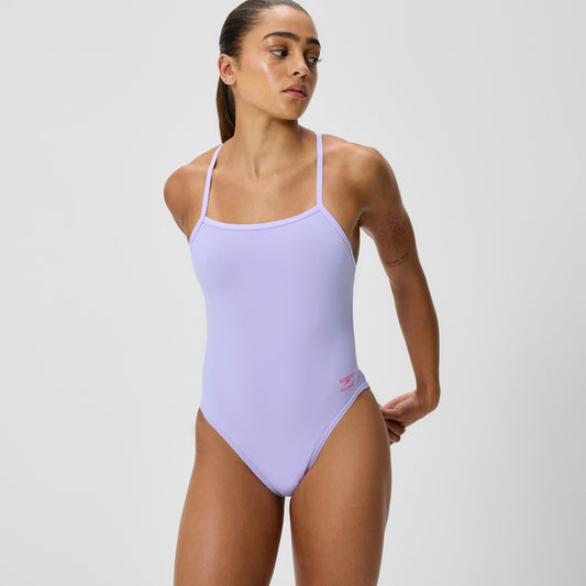 Speedo Club Training V-Back 2.0 Swimsuit Lavender