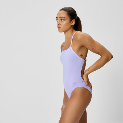 Speedo Club Training V-Back 2.0 Swimsuit Lavender
