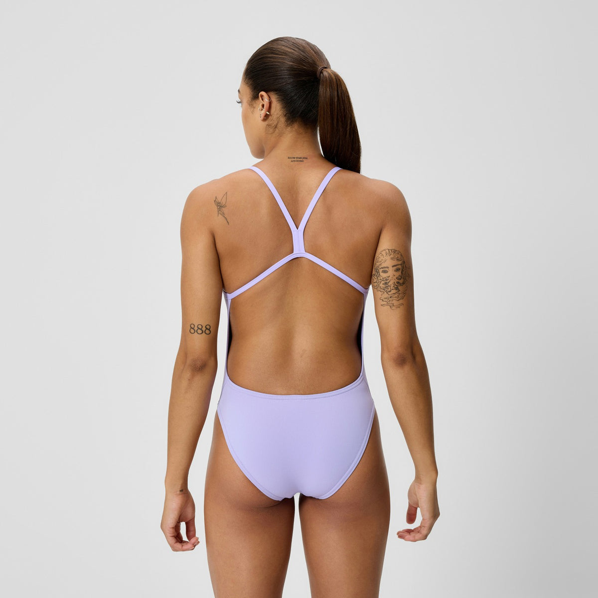 Speedo Club Training V-Back 2.0 Swimsuit Lavender
