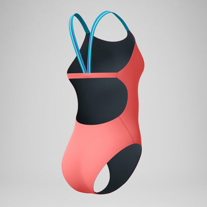 Speedo Club Training V-Back Swimsuit Peach