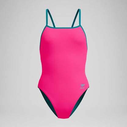 Speedo Club Training Tri Back Swimsuit Pink