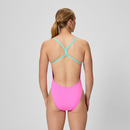 Speedo Club Training V-Back 2.0 One Piece Pink