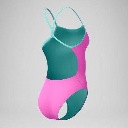 Speedo Club Training V-Back 2.0 One Piece Pink