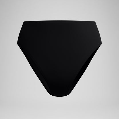 Speedo Cheeky High Waist Bikini Bottom Black