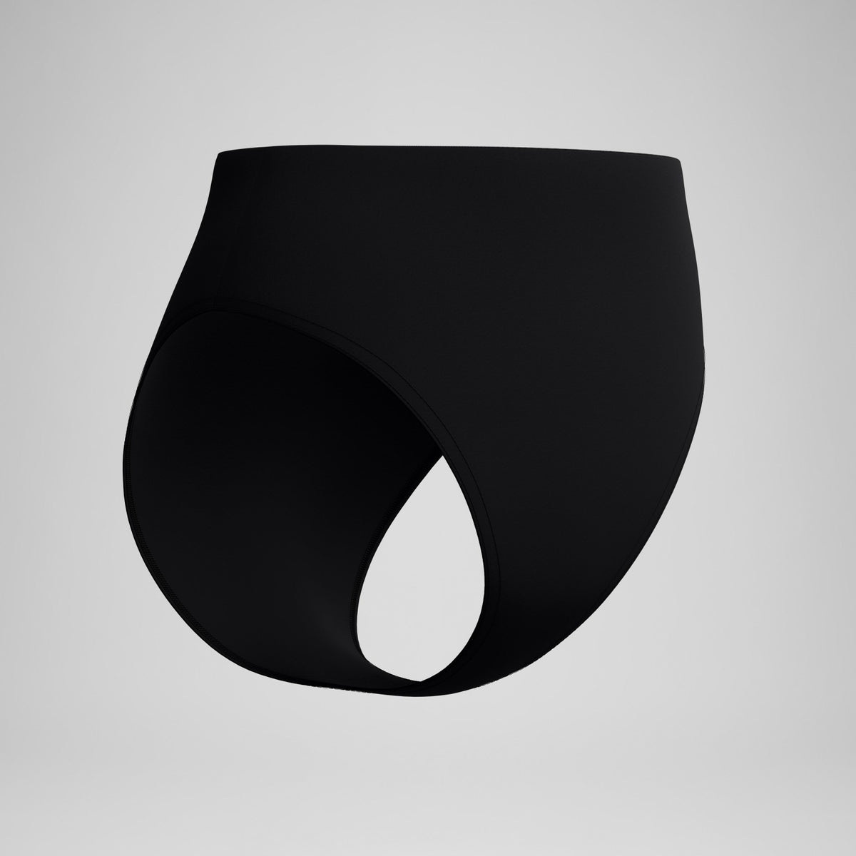 Speedo Cheeky High Waist Bikini Bottom Black