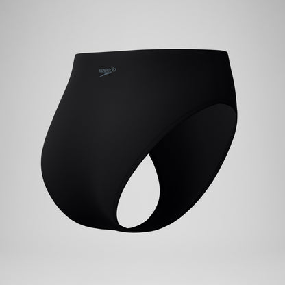 Speedo Cheeky High Waist Bikini Bottom Black