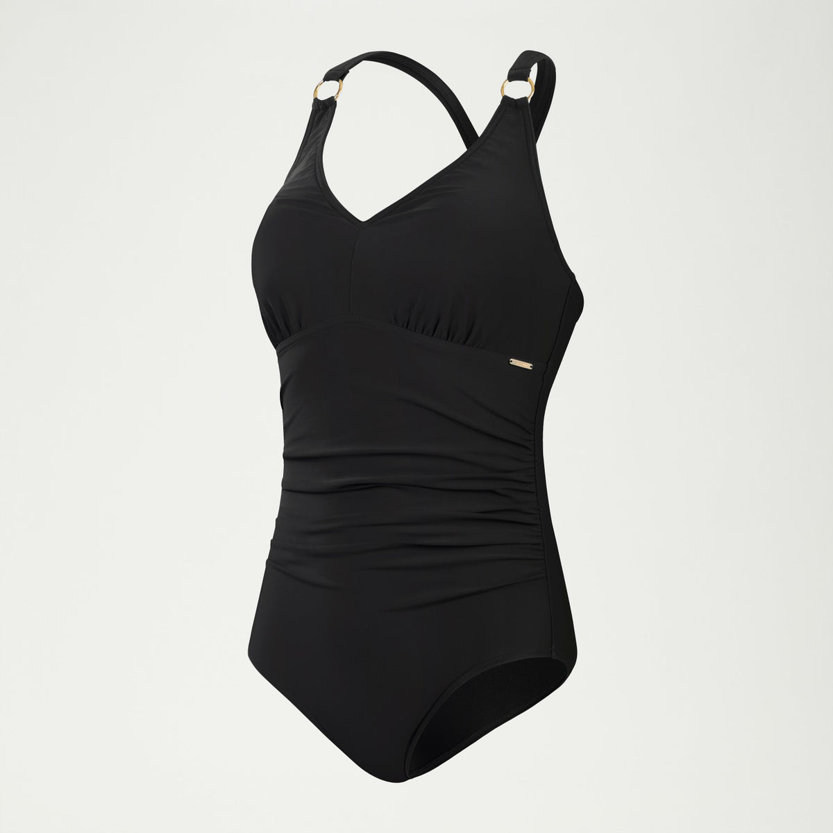 Speedo Shaping V Neck Swimsuit Black