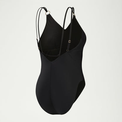 Speedo Shaping Strappy Swimsuit Black