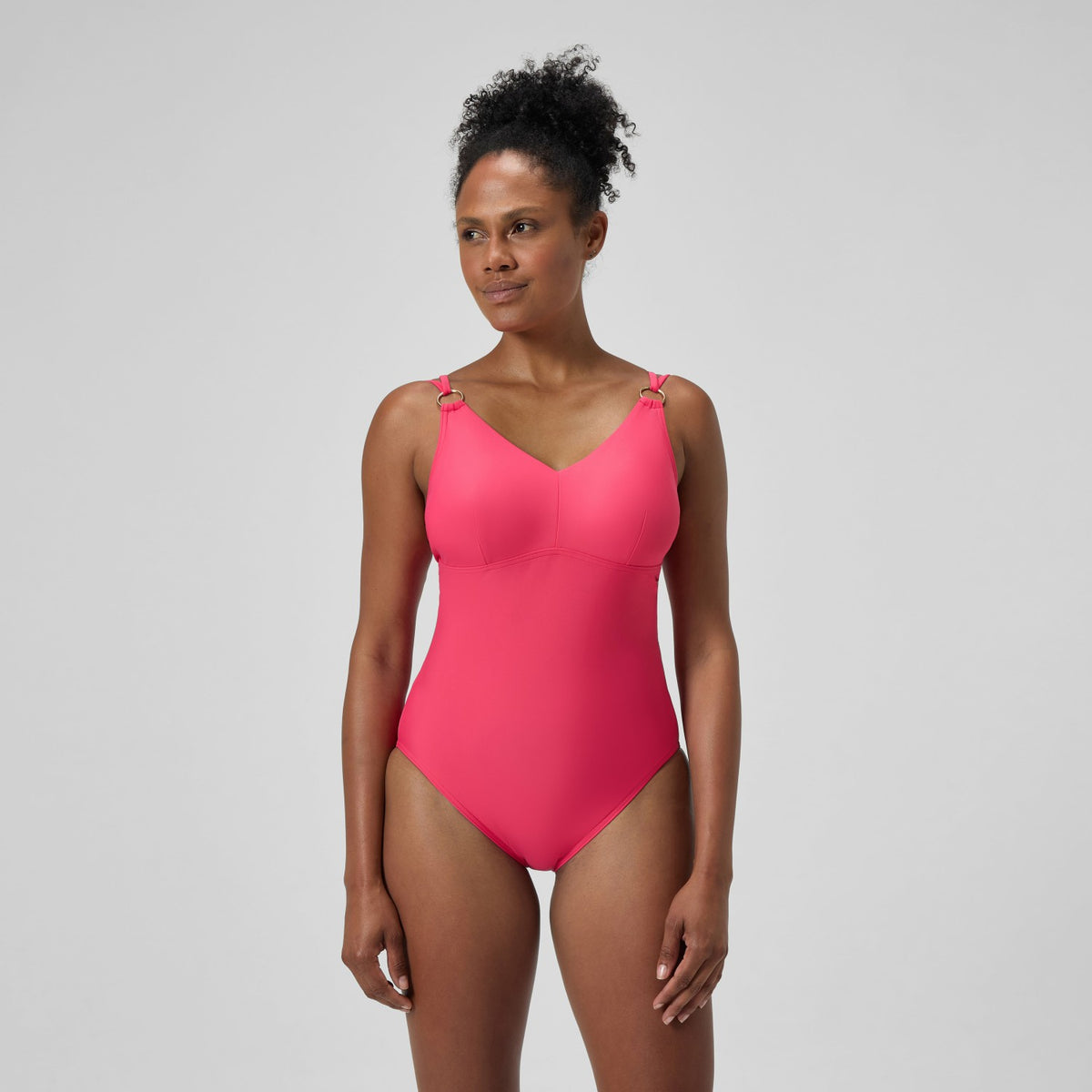 Speedo Shaping Strappy Swimsuit Pink