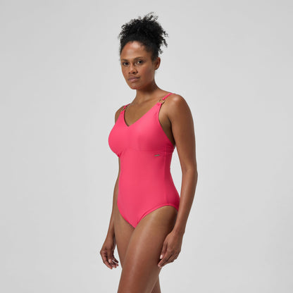 Speedo Shaping Strappy Swimsuit Pink
