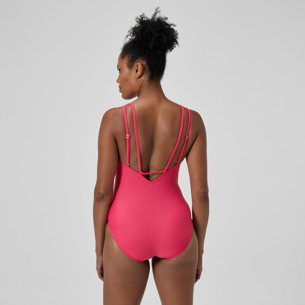 Speedo Shaping Strappy Swimsuit Pink