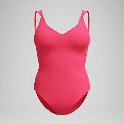 Speedo Shaping Strappy Swimsuit Pink