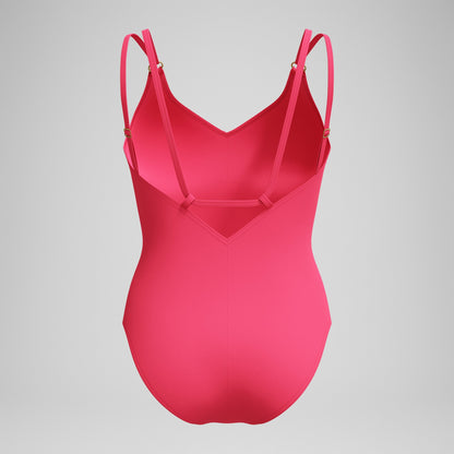 Speedo Shaping Strappy Swimsuit Pink
