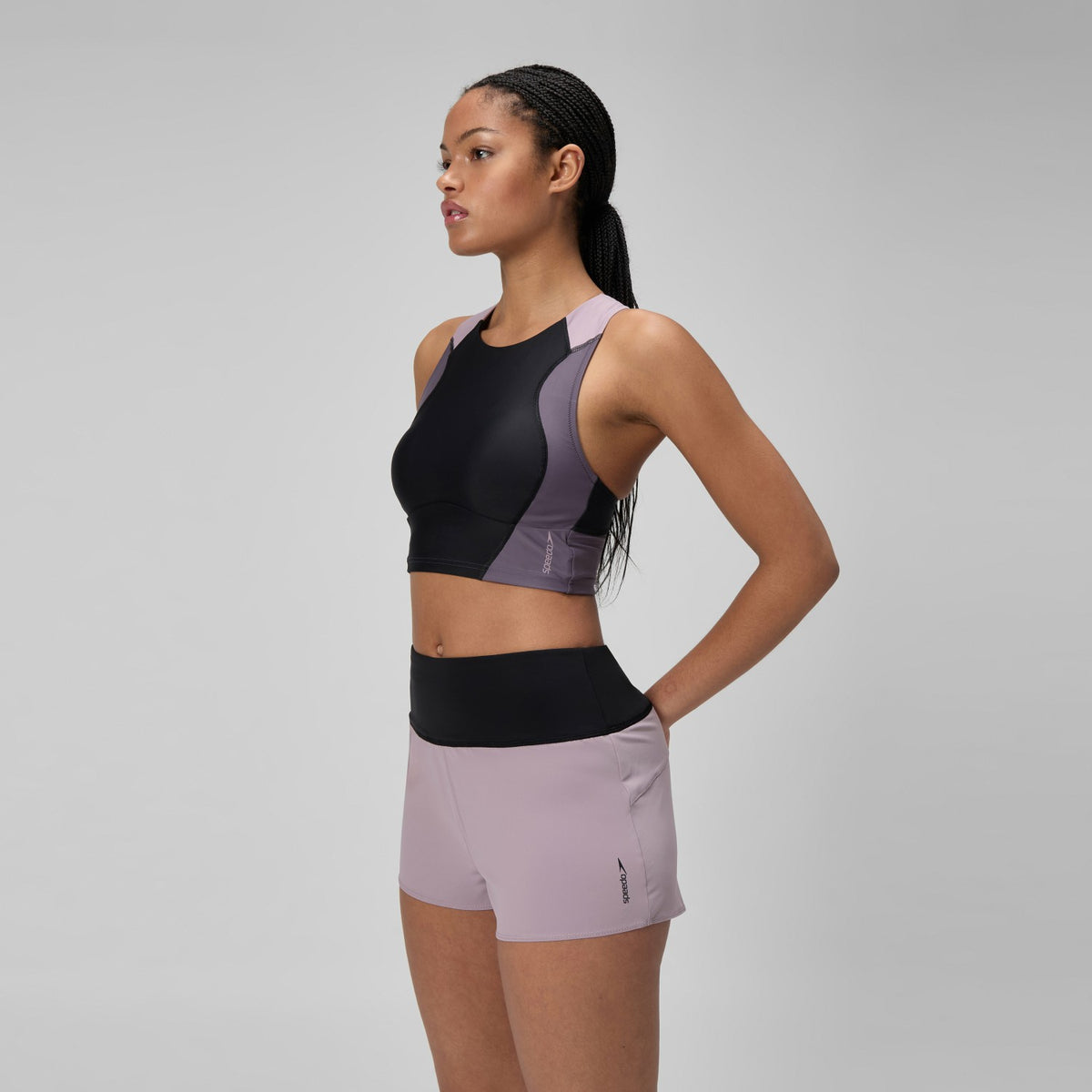 Speedo Lookout Solid Swim Shorts Mauve
