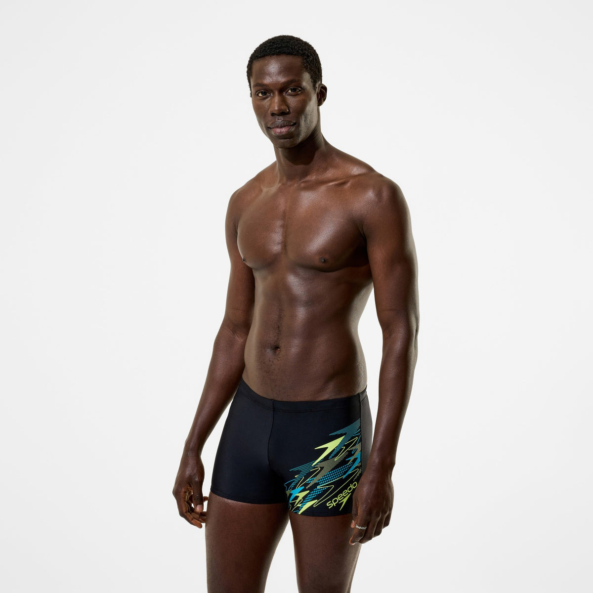 Speedo Logo Aquashorts Black/Green