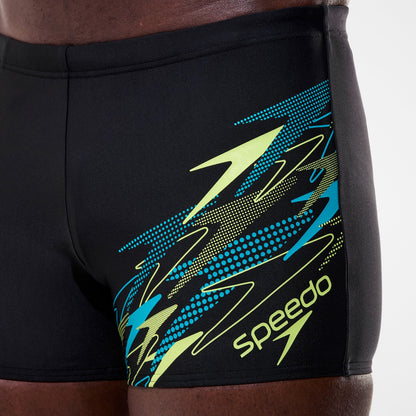 Speedo Logo Aquashorts Black/Green